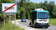 Digibus Austria: Automatisiertes Shuttle im Test in der Salzburger Gemeinde Koppl.