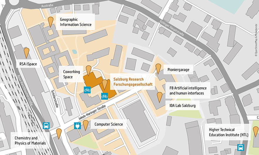 Map of Science City Itzling