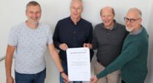 Die Autoren des ausgezeichneten Papers (v.l.n.r.:) Reinhard Mayr (COPA-DATA), Dietmar Glachs, Georg Güntner und Felix Strohmeier (Salzburg Research)