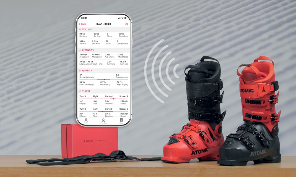 Gemeinsam von Salzburg Research und Atomic entwickelt: Connected Boot mit Turnalizer App