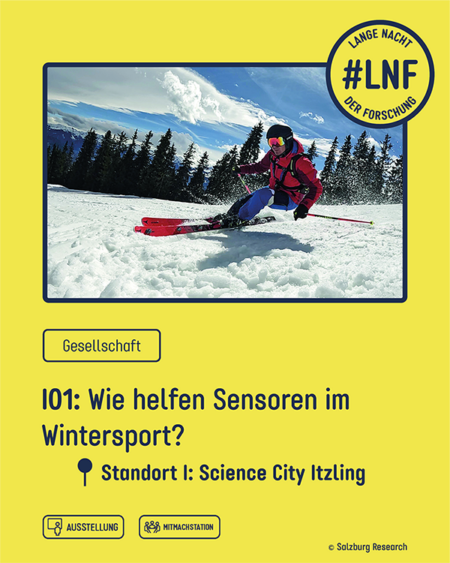 Station 01: Sensoren in Ski, Schuhen, Helmen und Sportgeräten machen beim Carving, Biathlonschießen und Rodeln Kräfte und Bewegungen sichtbar, die sonst nur gefühlt werden.