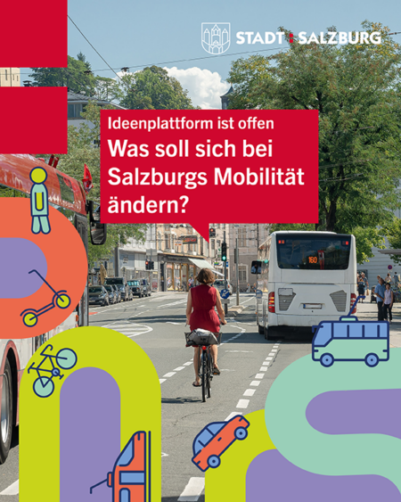 Neuer Ideenbewerb der Stadt Salzburg auf der Ideenplattform IdeaSpace von Salzburg Research zum Thema Mobilität in Salzburg.