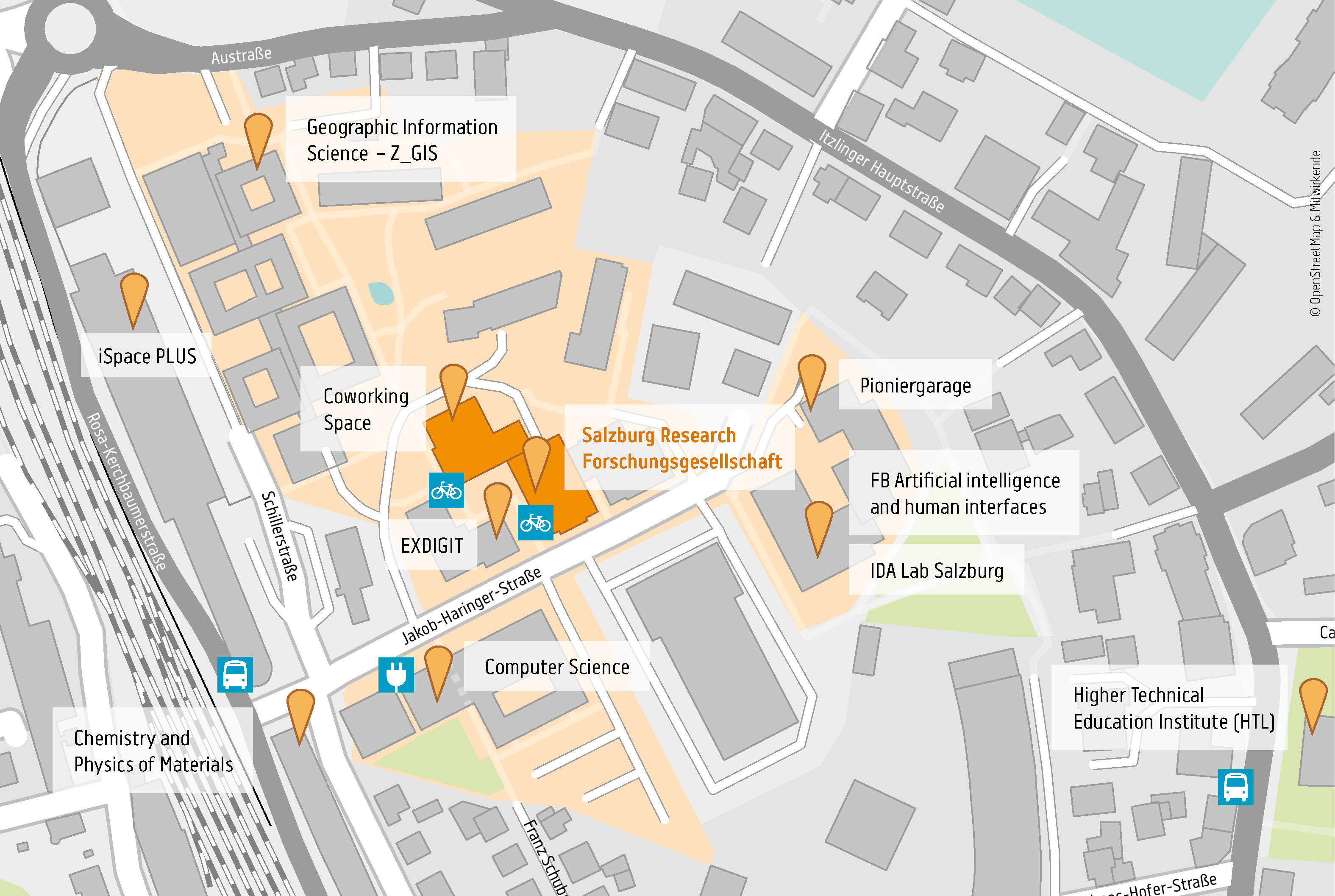 Map of Science City Itzling